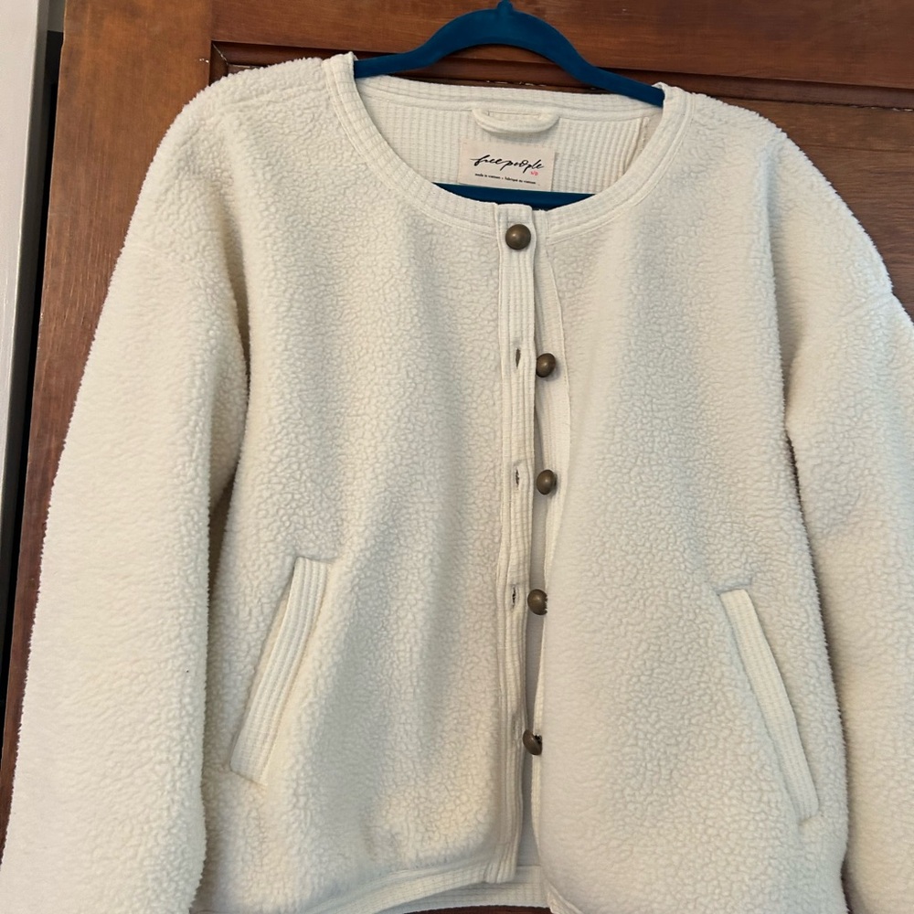 Example Ivory Sherpa Cardigan